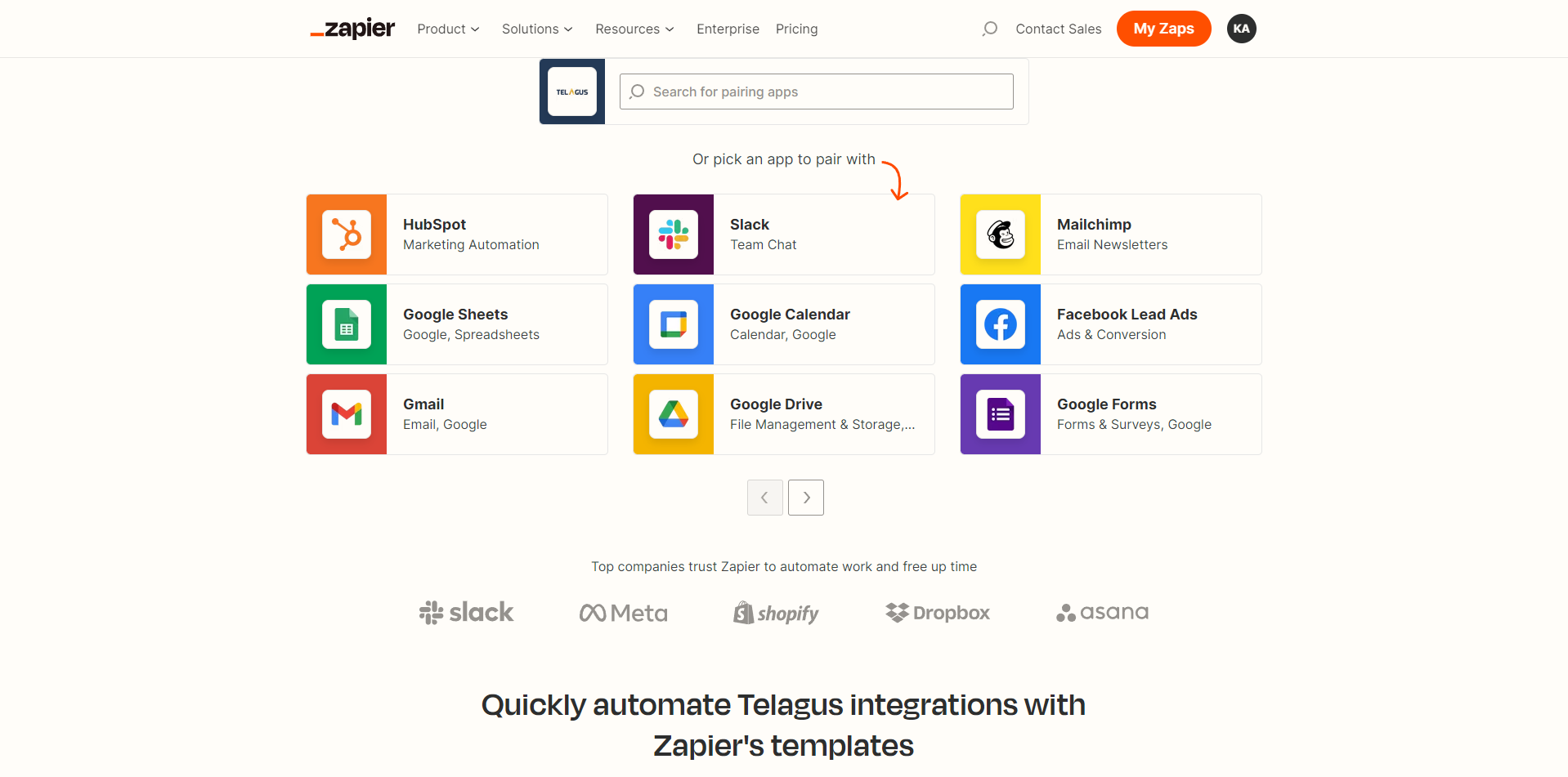 Integrating Telagus CRM with Zapier is a straightforward process
